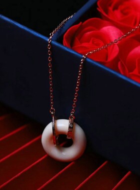 环环相扣项链一环是幸运一环是美丽2.0精选天然优质猛犸做吊坠