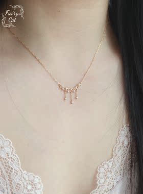 蕾丝镂空项链小众银饰百搭甜美女
