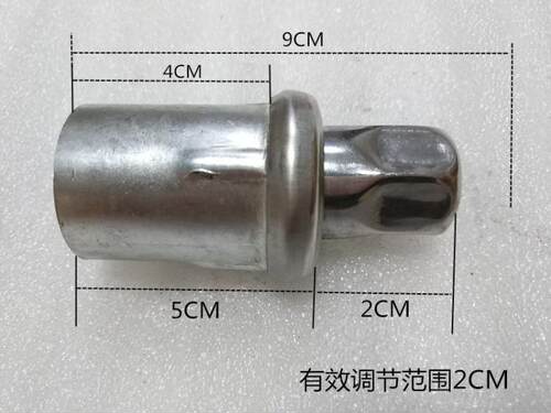 38圆管调节全钢脚厨房工作台货架可调炉具家具柜吧台不锈钢子弹脚 - 图0