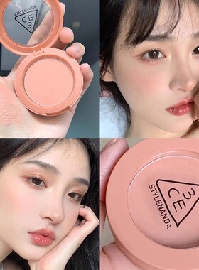 韩产3ce单色腮红蜜桃橘裸粉色