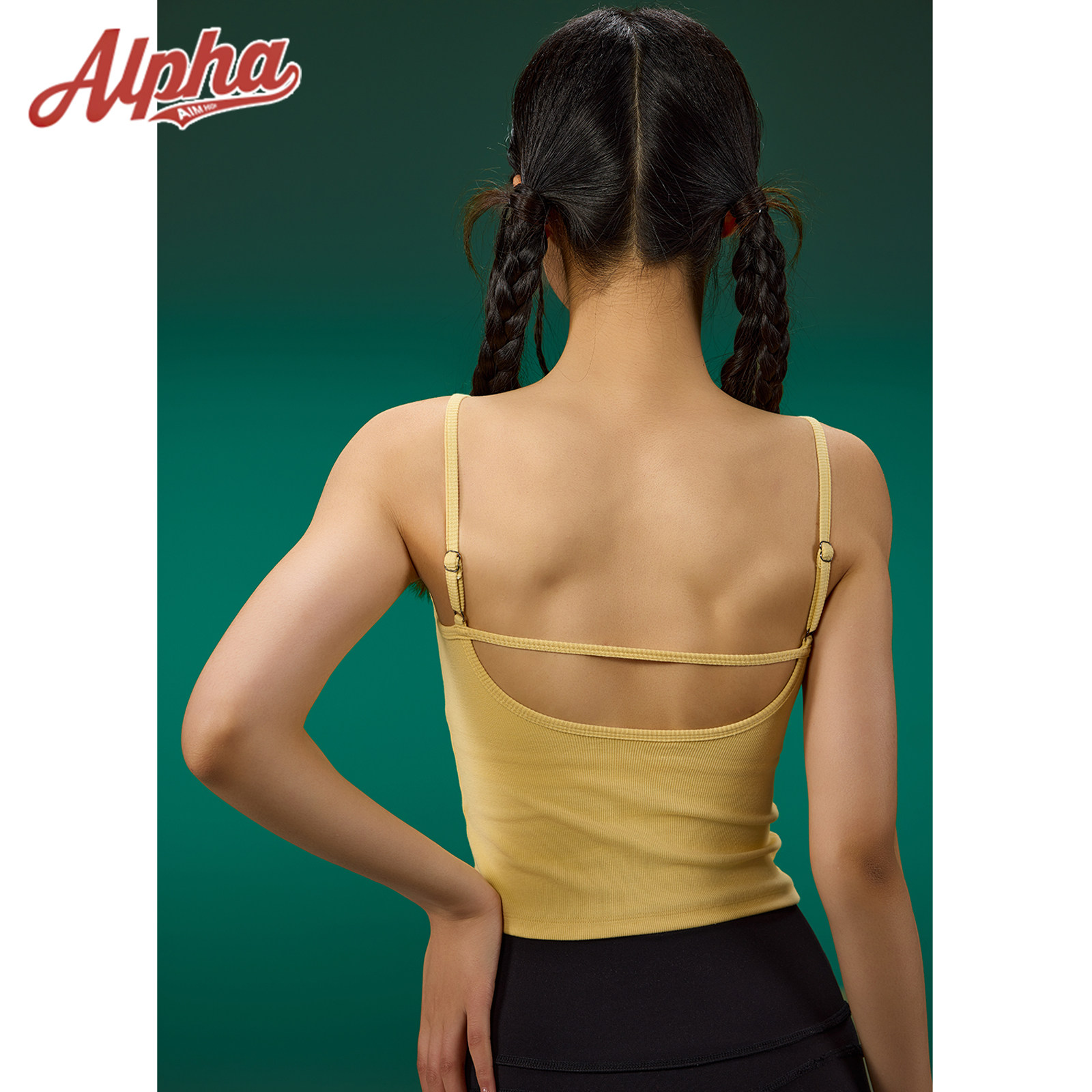 AlphaGym滴水镂空背心吊带女运动健身露背船领带固定胸垫无袖上衣,淘宝优惠券,粉丝福利购,淘宝优惠卷