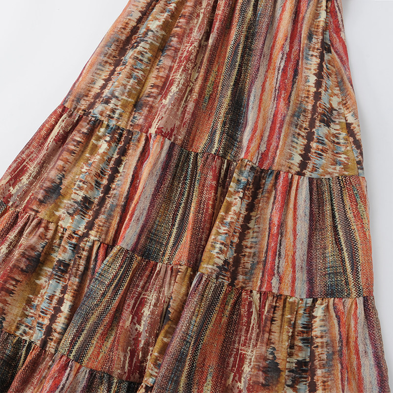 酒窝桃子大码丹霞风亚麻感半身裙中长款高腰透气柔顺A字版千金风,淘宝优惠券,粉丝福利购,淘宝优惠卷