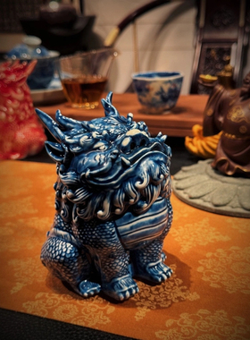 档手工陶瓷创意麒摆件