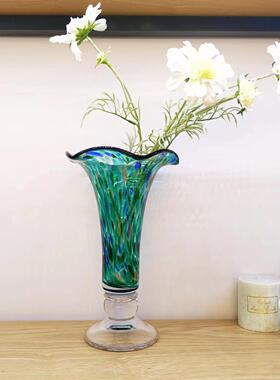 轻奢风创意玻璃风灯花瓶水培花插北欧简约风家居饰品热卖花瓶