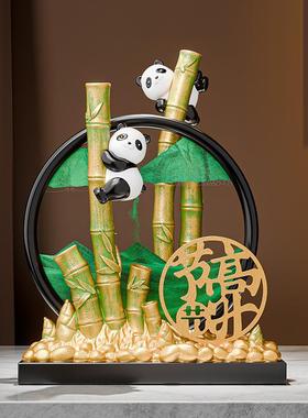 贝汉美圆满高升熊猫沙画摆件送朋友孩子同学摆件软装家居玄关装饰