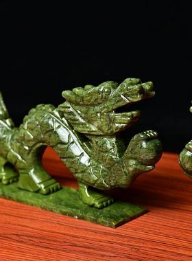 天然南玉保平安桌面十二生肖青龙