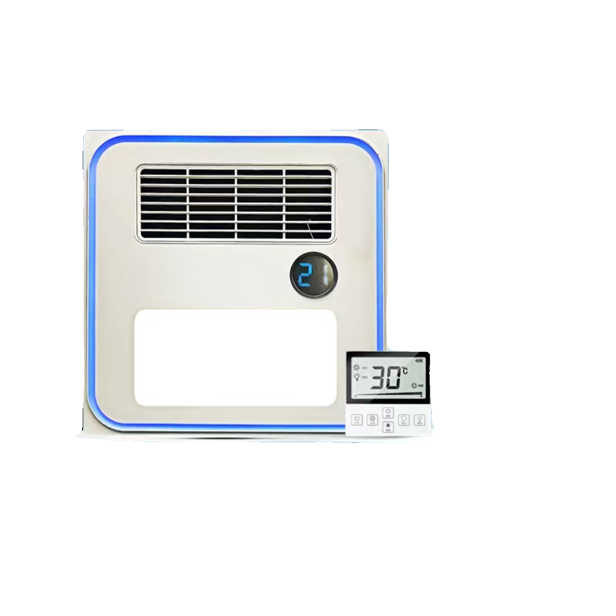 申花风暖浴霸排气扇照明一体 石膏板替换老款卫生间取暖灯30X30 - 图3