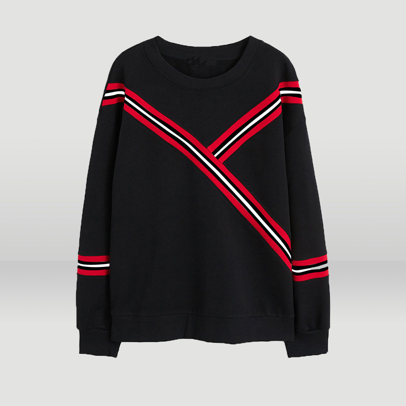 kissmilk大码青春学院圆领撞色卫衣 kissmilk大码女装