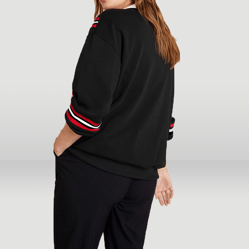 kissmilk大码青春学院圆领撞色卫衣 kissmilk大码女装