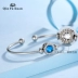 Swarovski yếu tố pha lê gió lạnh vòng tay nữ thiết kế thích hợp phong cách Nhật Bản sang trọng xa hoa tình yêu - Vòng đeo tay Cuff vòng ngọc bích Vòng đeo tay Cuff