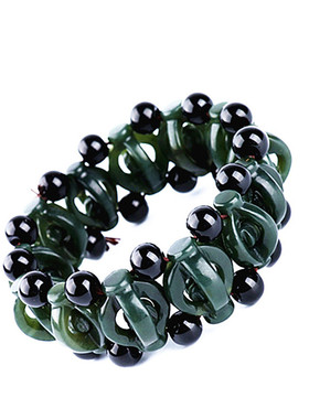 天淼玉器情侣款和田玉无镶嵌手链