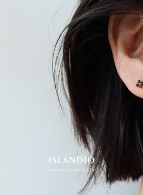 islandio黑玛瑙四叶草18k金夏天