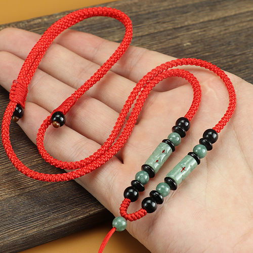 翡翠镂空挂件绳挂绳吊坠绳手工编织项链绳子黑绳男款女款绳玉器绳 - 图2