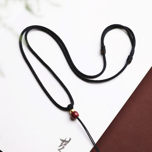 鸿运当头柔软亲肤舒适挂绳紫金砂吊坠绳朱砂项链绳子男女儿童绳子 - 图3