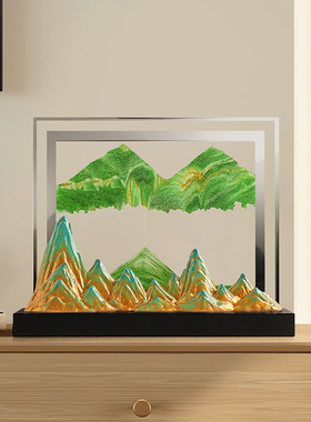 送礼佳品日照金山流沙画装饰摆件