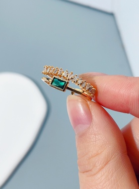 ins潮戒指女小众设计时尚简约个性轻奢高级感食指指环开口戒子