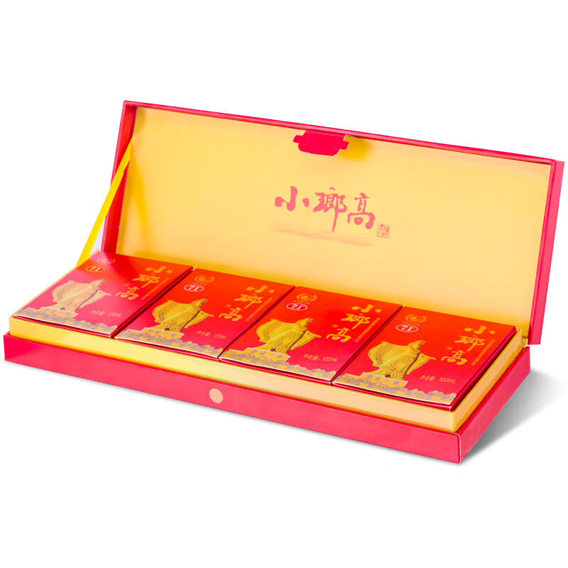 官方正品 琅琊台71度小琅高红盒高度浓香型纯粮白酒礼盒100ml*4瓶
