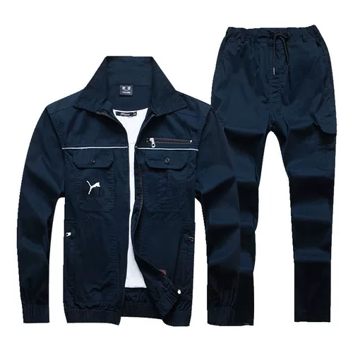 Летний тонкий комбинезон, хлопковый комплект, камуфляжный лонгслив для отдыха, рабочая одежда