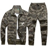 Эластичный камуфляжный осенний хлопковый комплект для работы, рабочая одежда, облегающий крой