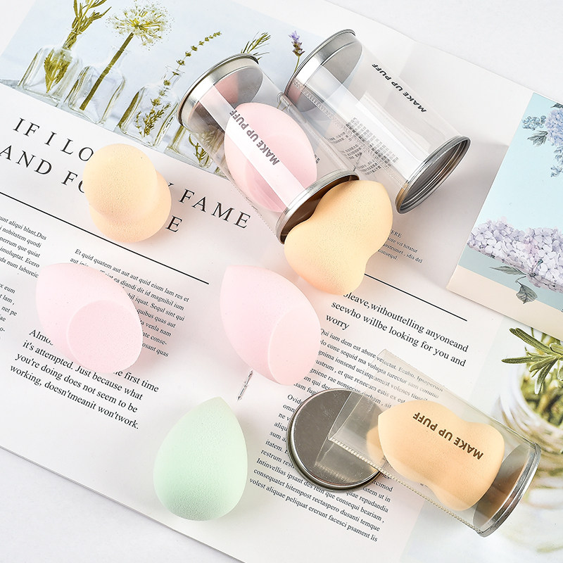 美妆蛋超软不吃粉葫芦水滴斜切型干湿两用化妆工具海绵粉扑收纳盒,淘宝优惠券,粉丝福利购,淘宝优惠卷