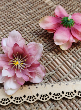 花海大世界DIY仿真花汉服头饰绢花 花朵 婚庆头饰花环材料 野牡丹