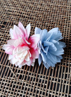 diy睡莲花海大世界头饰绢花配件