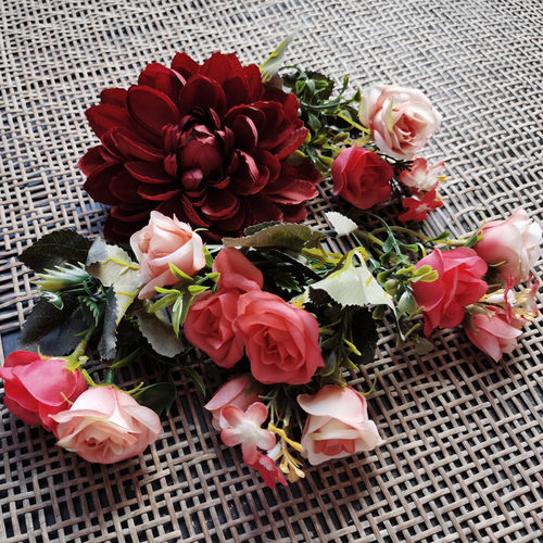 小豆蔻汉服diy材料包花头 手工制作古装国风花朵 花海大世界绢花 - 图2