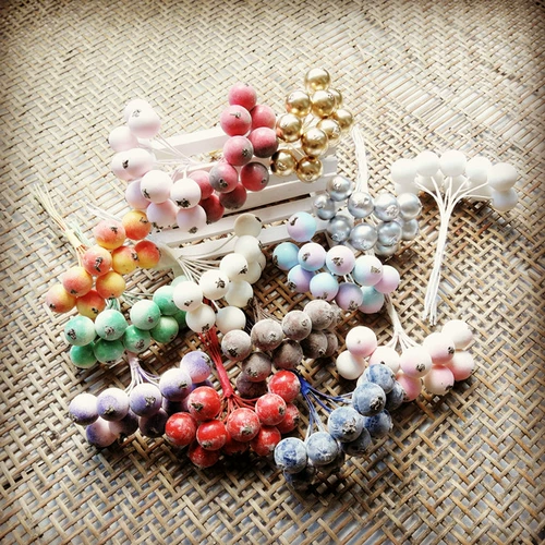 Мори Закка Многоколорный круглый фруктовый рождественский фруктовый кольцо материал вечный моделирование цветов цветут золотые фрукты черника