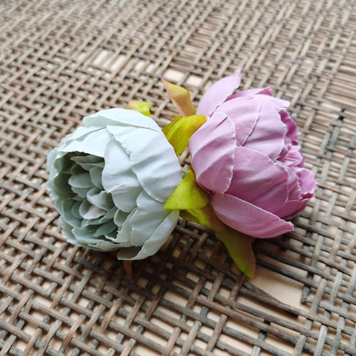 花海大世界森系绢花仿真花花朵花头头饰配件布花花艺  含苞小牡丹 - 图0