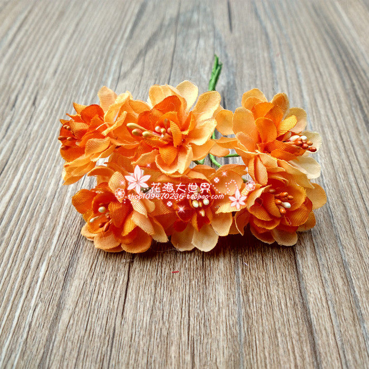 森系渐变糖盒配件DIY花环材料仿真花绢花拍照道具 苹果花 6朵/束,淘宝优惠券,粉丝福利购,淘宝优惠卷