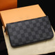 2025 new M LV bag women new women's bag old-fashioned zipper wallet genuine leather men and women universal long clutch bag