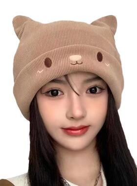 猫耳朵秋冬韩国毛线月子其他配件