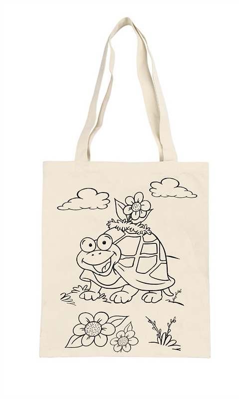 diy帆布袋 儿童手绘涂鸦垃圾分类劳动母亲节包手工填色画定制