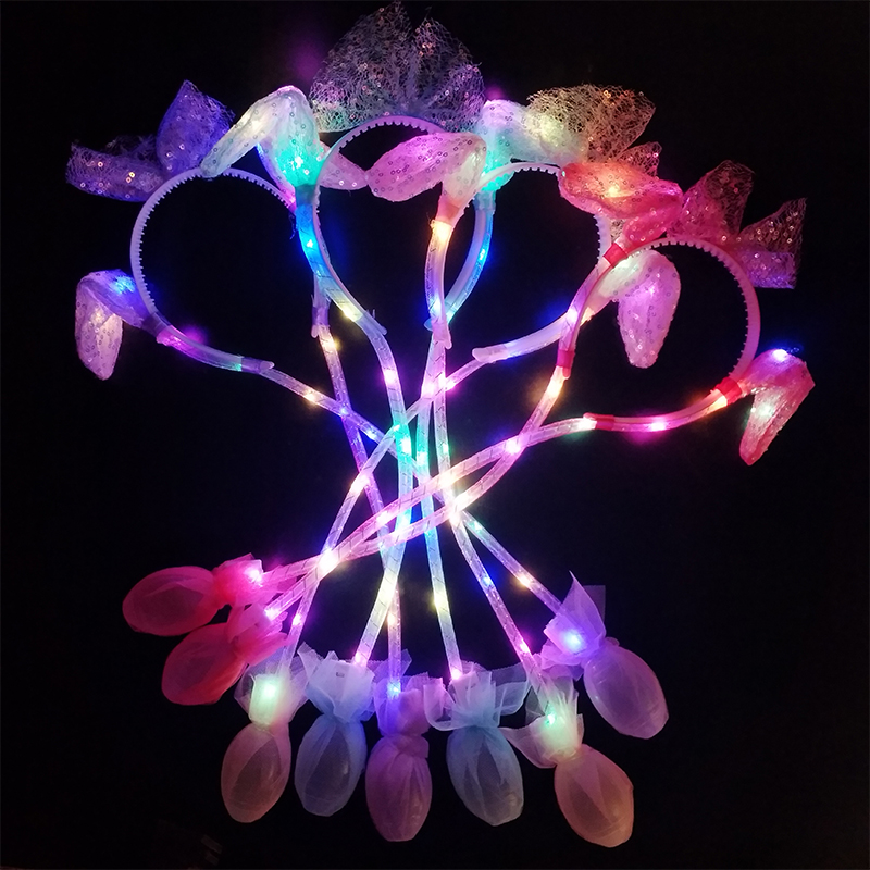 发光一捏会动的兔耳朵头箍抖音同款网红玩具爆款地摊货源2020新款 - 图0