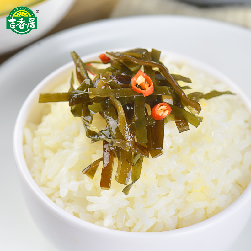 吉香居海带丝88g香辣味野山椒麻辣芝麻味开袋即食下饭菜风味小菜-图1