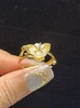 Natural Burmese Jadeite New Chinese Lotus Ring National Style Adjustable Opening Versatile Women's Ring 814147