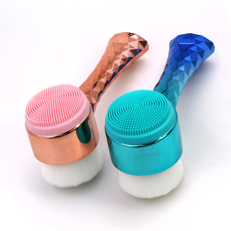 双面电镀洗脸刷站立软毛洁面刷手动清洁毛孔钻石切面洁面仪柔细刷,淘宝优惠券,粉丝福利购,淘宝优惠卷