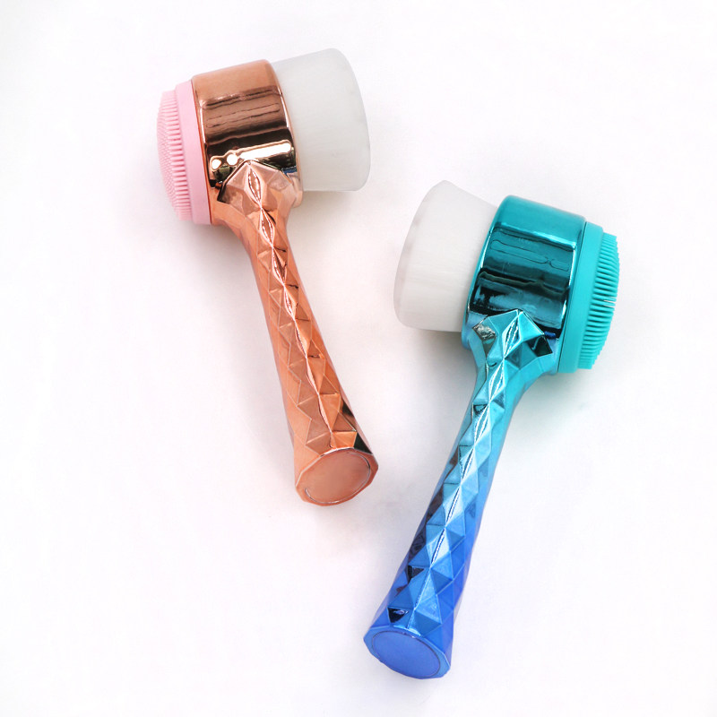 双面电镀洗脸刷站立软毛洁面刷手动清洁毛孔钻石切面洁面仪柔细刷,淘宝优惠券,粉丝福利购,淘宝优惠卷