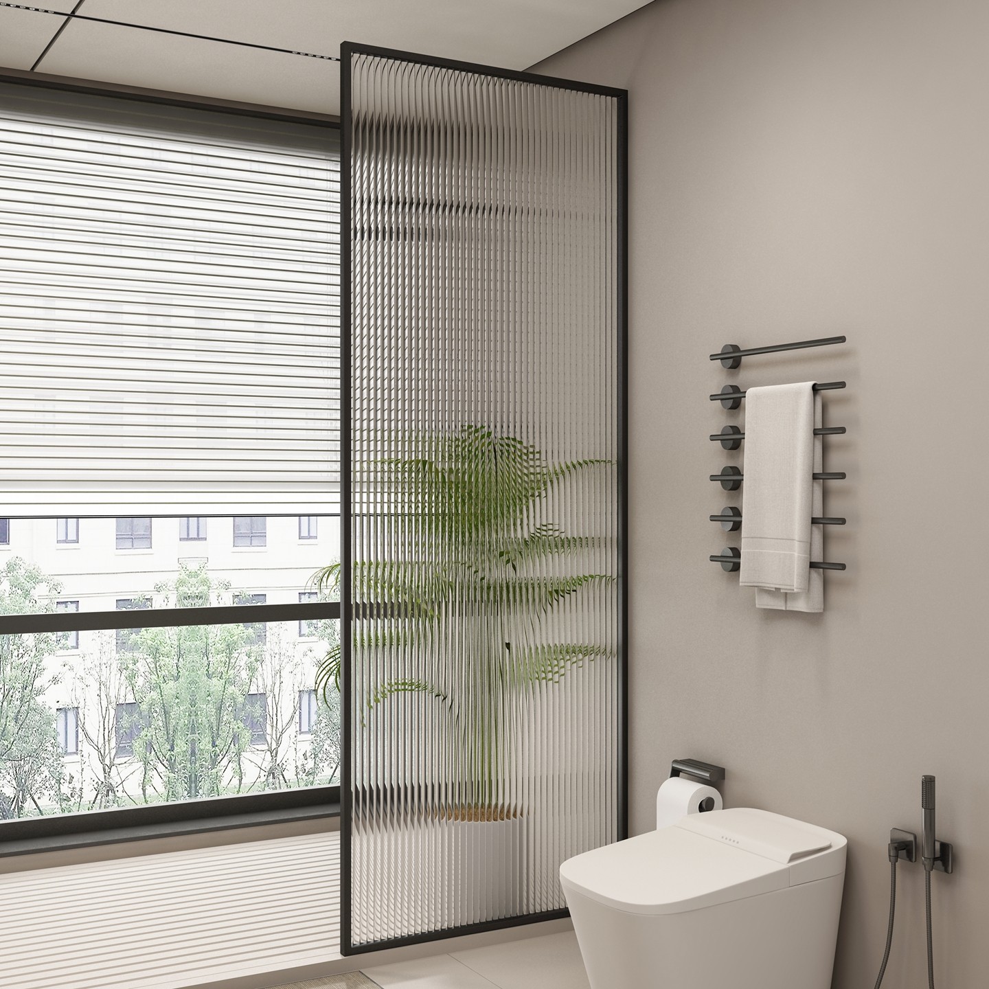 简约铝合金卫生间洗手台水波纹钢化玻璃屏风浴室挡水干湿分离隔断,淘宝优惠券,粉丝福利购,淘宝优惠卷