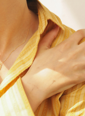 niceto精致小巧锁头925银锁骨链