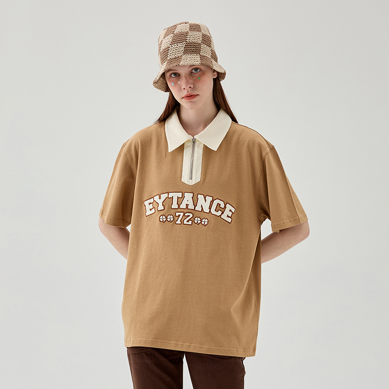 eyt2022夏新款半拉链复古polo衫 eytPolo衫