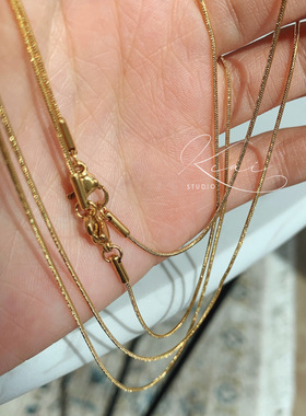 keai*钛钢蛇骨链项链叠戴复古