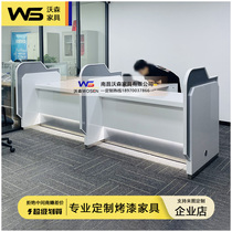 Bank Furniture Non Cash Counter Financial Signing Table Credit Desk Grid Business Office Business check-in counters