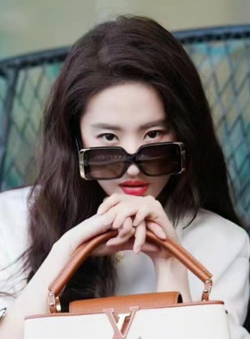 显瘦眼镜偏光太阳镜黑色女方框