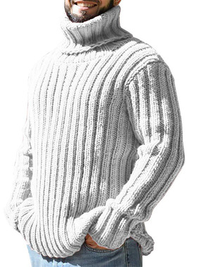 2025 solid color slim fit knitted top sweater men's clothing