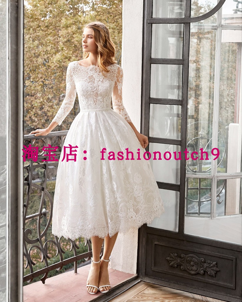 2023 Dress Long Sleeve Slim Fit Wedding Dress 长袖修身婚纱礼 - 图1