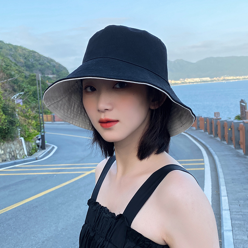诗麦蝶旗舰店春秋时尚渔夫帽子女士春夏季大韩版百搭防晒薄款潮太阳帽夏天遮阳0