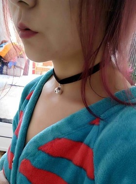 原宿哥特软妹子铃铛锁骨链项链