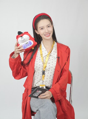 金晨同款春节红色少女海绵发箍