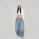 CBXLAB hip-hop ຍີ່ຫໍ້ trendy jeans hip-hop ສີຟ້າ